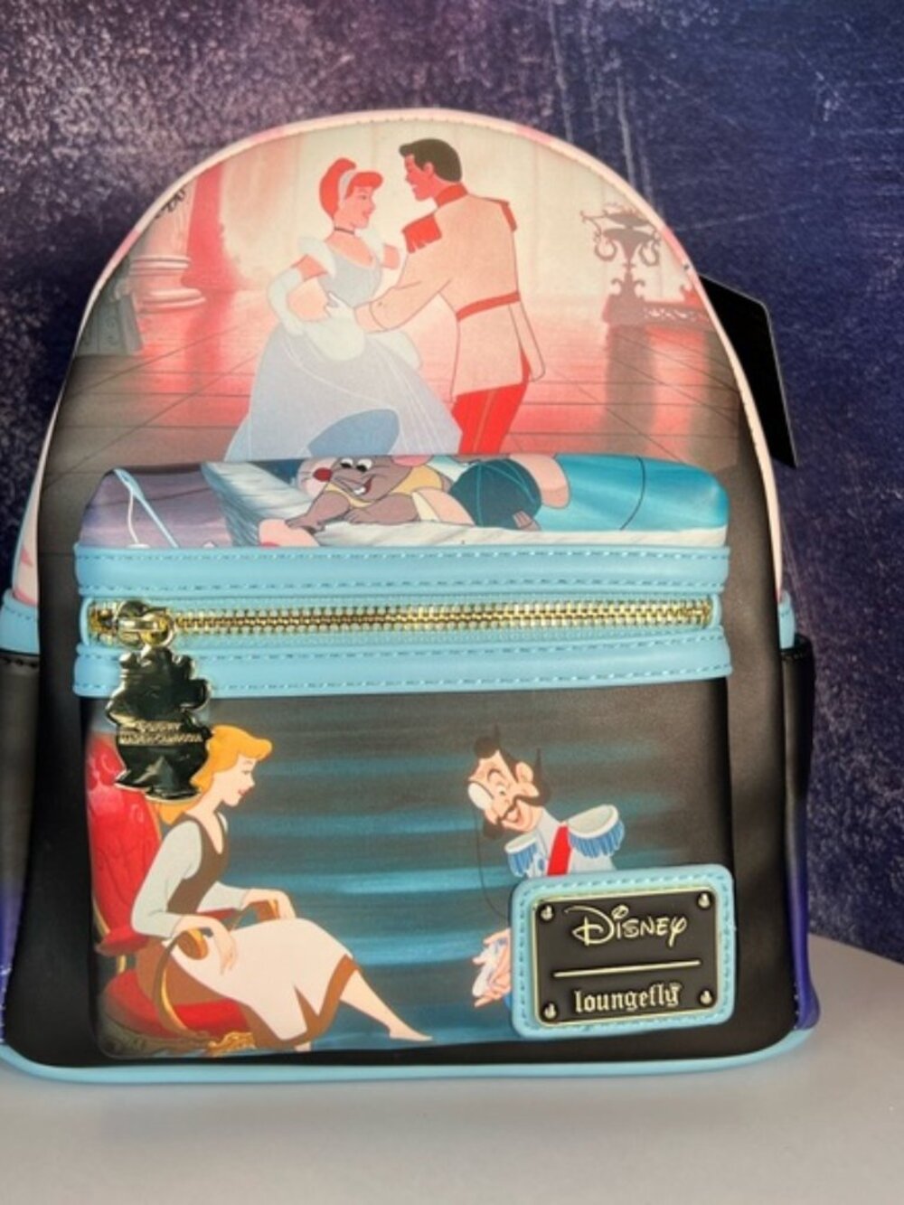 NWT Loungefly Disney Cinderella Princess Scenes Mini Backpack